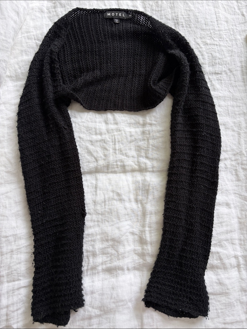 Motel Rocks Black Knit Bolero Shrug